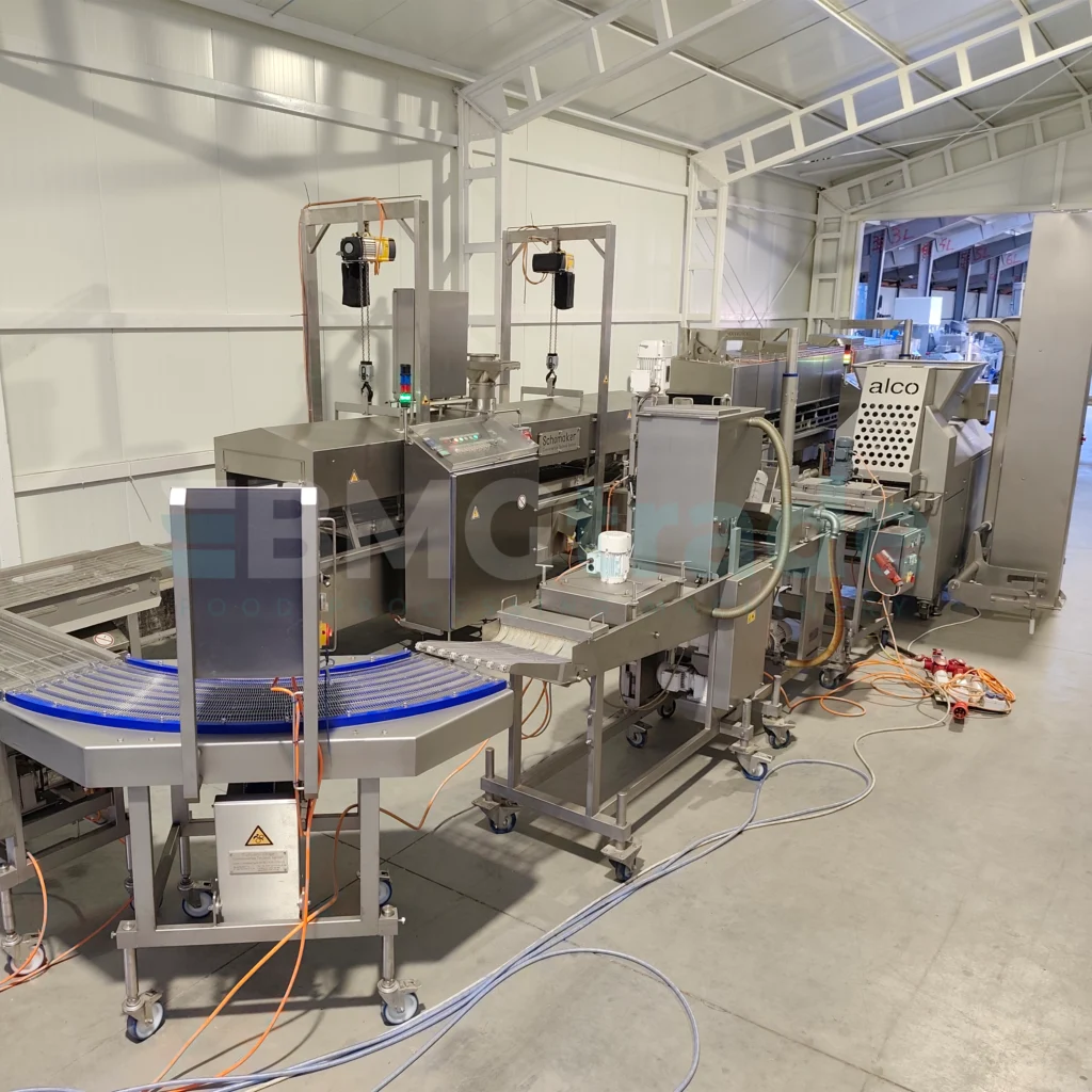 Burger nuggets machinery line ALCO JTB Schomaker