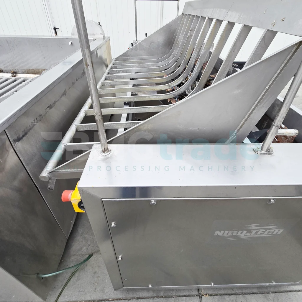 Gantry dehairer and immersion scalder with ejection NIRO-TECH