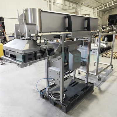 Automatic Tray Dispensing Line CLEANLINE BUFFER 2000 + ANYTRAY CL FLATSKIN DENESTER